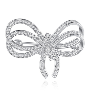 HYH New Design 5A Zircon High-Quality Bowknot Brooch
