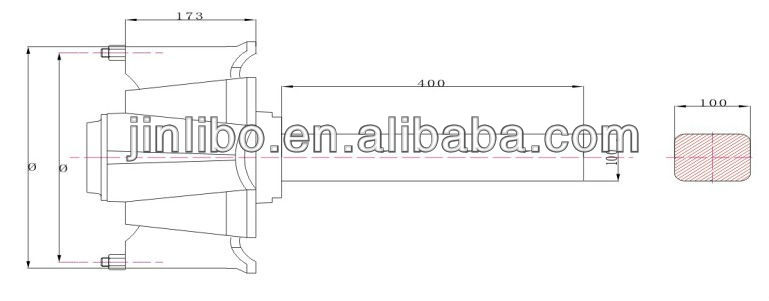 Trailer Axle-Hot Sale Hot Axle Stub Axle for Truck Parts Without Brake