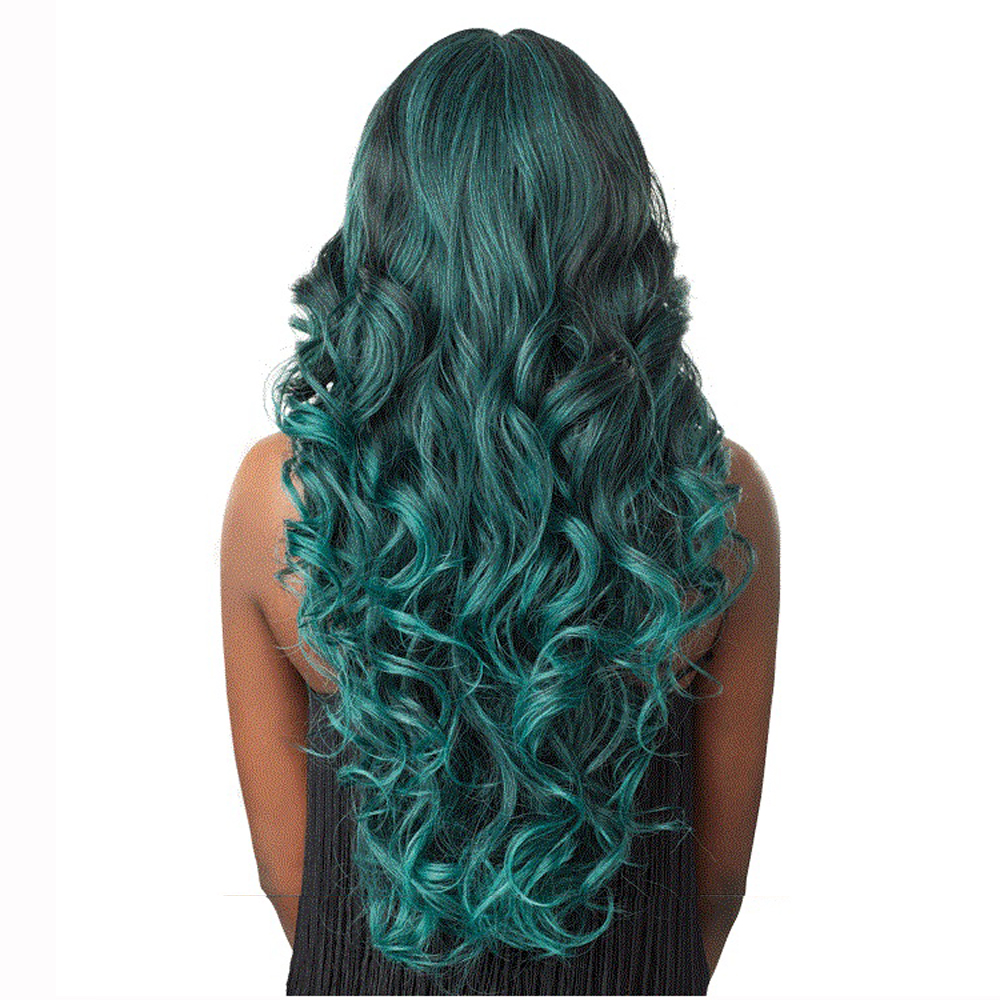 MYZYR24 inch synthetic fiber machinery manufacturing packaging heat-resistant high-quality cheap artificial wig dream green hair