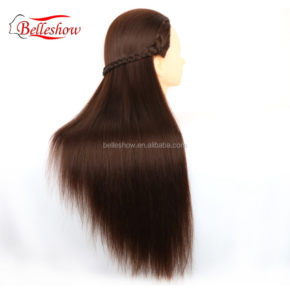 Hot sell Training Head With Long Thick Hairs Practice Makeup Hairdressing Mannequin Dolls Styling Maniqui Yaki Straight hair