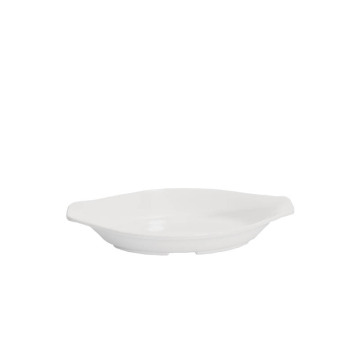 White Melamine Rectangular Snack Plate with Side Handles