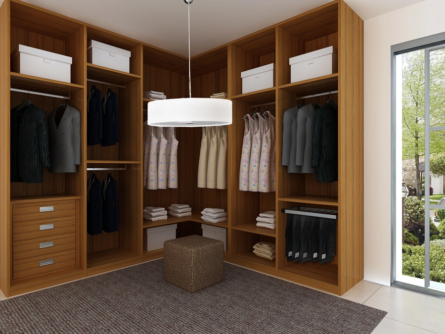 Custom Made Modern Melamine MDF Bedroom Wardrobe