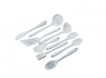 9pcs White Silicone Kitchen Utensil Set