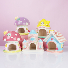 Bonwill Mushroom Ceramic Pet Toy for Hamster Cage
