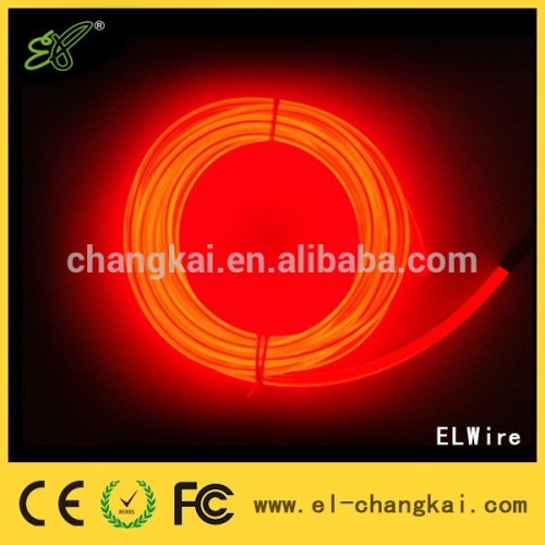 Hot Sale diameters 5.0mm,9 Feet 15FT long Red EL Wire,flexible neon el wire,multi color electroluminescent wire