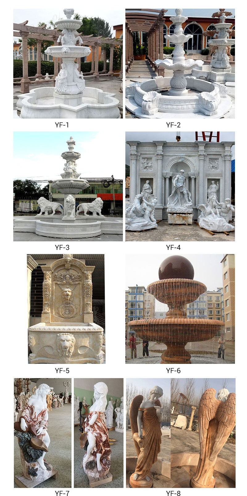 Outdoor Decoration Stone Marble Water Fountain