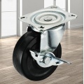 Industry Black Rubber Wheel solid rubber caster swivel