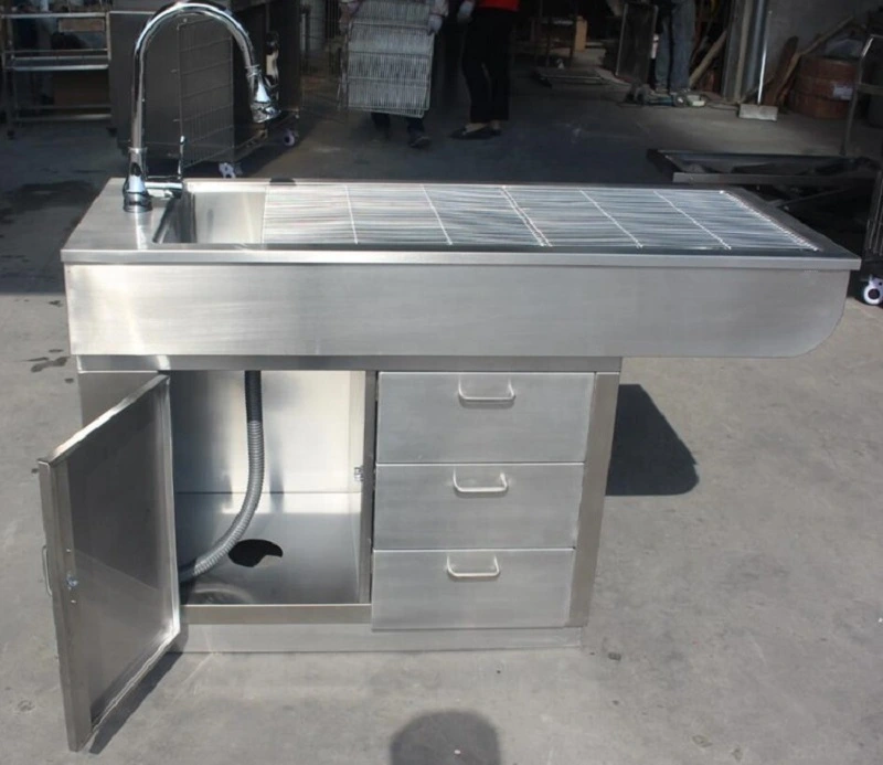 Multi Functions Dog Cat Pey Stainless Steel Disposal Table with Drawers