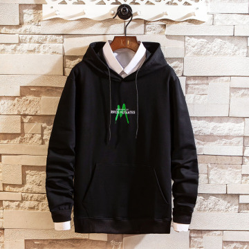 Men's fashion polyester cotton hooded sweatshirt