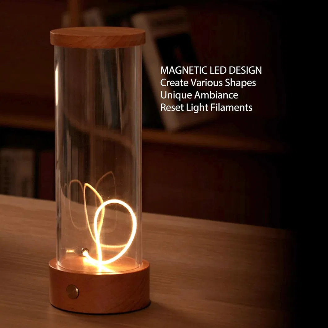 Sleek Rechargeable Bedside Night Light with Magnetic Modern Ambient Lighting