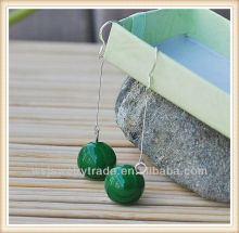 Beautiful 925 Silver Eardrop,Green Jade Earrings Fashion 2013