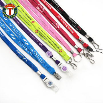Double Side Printed Logo Lanyard with Buckles