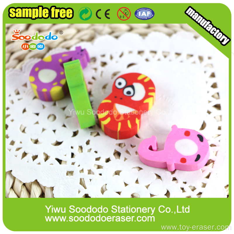 animal surface ,number shape  promotion extruded stationery