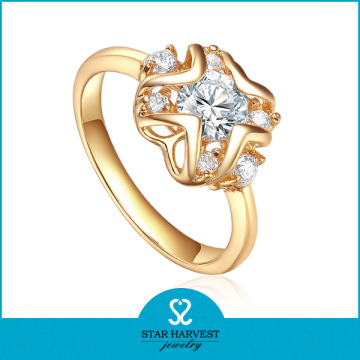 18k gold plating maltese cross ring