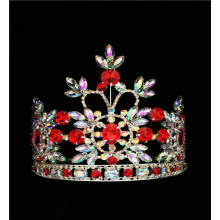 6 Inch Ruby AB Colored Diamond Round Crown