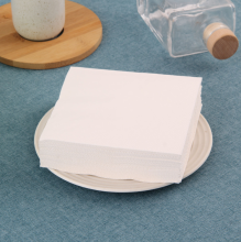 White 3Ply Eco-Friendly Disposable Paper Lunch Napkins