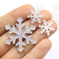 Hot sale Snowflake Transparent Flatback Resin Cabochon For DIY Art Decor Υπνοδωμάτιο Επιτραπέζια στολίδια Χάντρες Γούρια