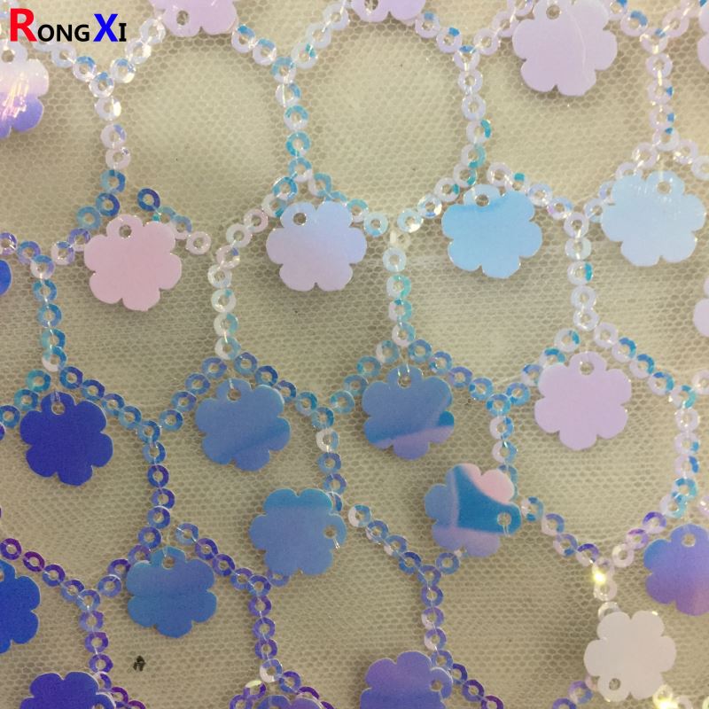 RXF0918 New Design fancy Sequin Fabric Gold