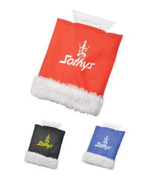 Custom Ice Scraper with Protective Mitten and OEM Logo in Durable 210T Polyester