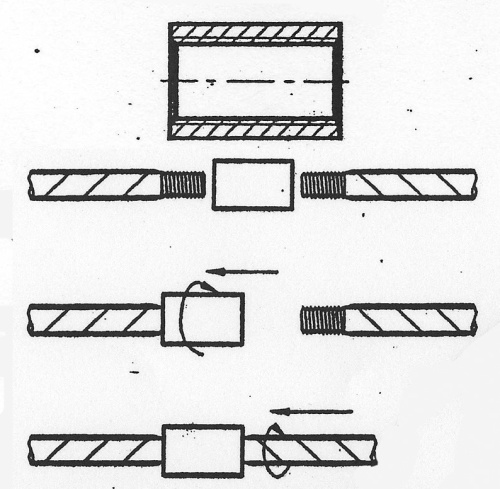 Upset forging rebar coupler