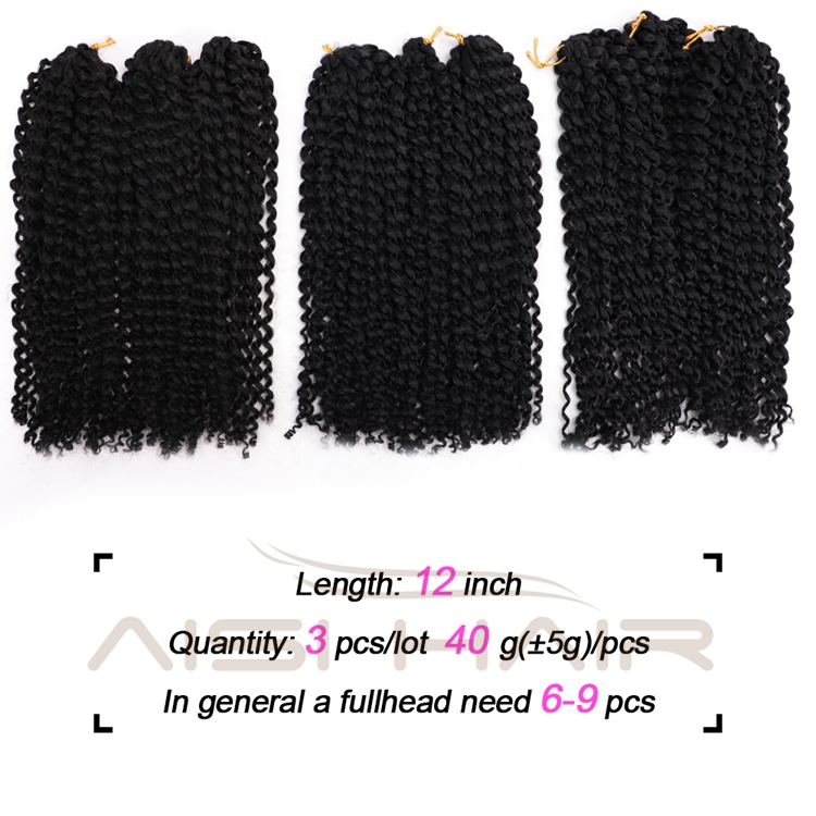 Aisi Hair Hot Selling Cheap Black High Temperature Fiber For Black Women Marly Bob Synthetic Crochet Braiding Hair Extensions