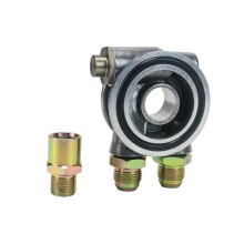 OIL COOLER FILTER SANDWICH PLATE WITH THERMOSTAT ADAPTOR AND AN10 FITTING