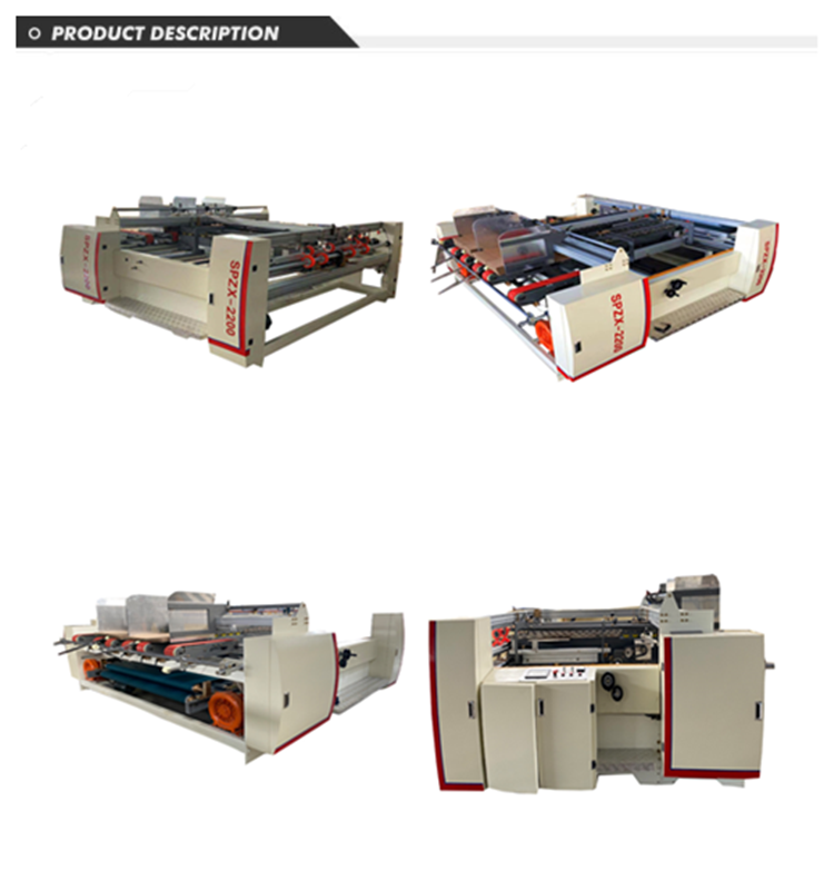 Semi Automatic Carton box Folder Gluer Machine High Speed Spare Parts factory