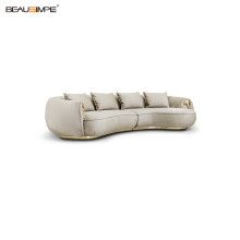 Luxury SOLEIL CREAM Curved Sofa