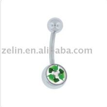 fashion and beautiful resue logo navel ring jewelry belly piercing with logo