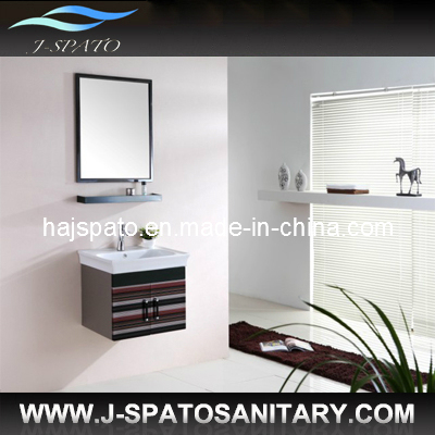 Durable Ceramic Basin Stainless Steel Bathroom Vanity (JS-SS807)