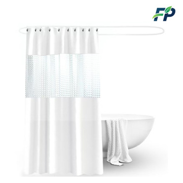 White PEVA shower curtain waterproof bathroom curtain