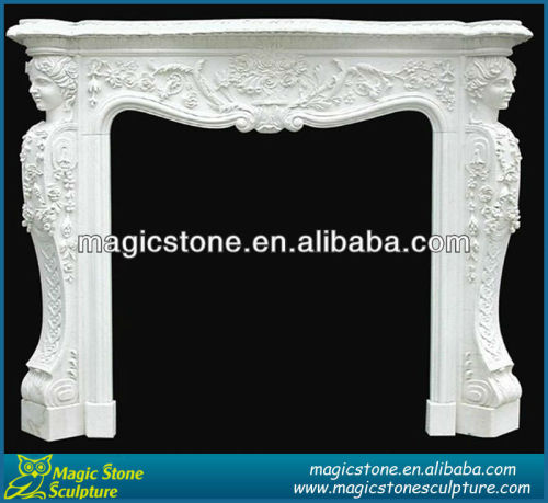 carved stone fireplace surround