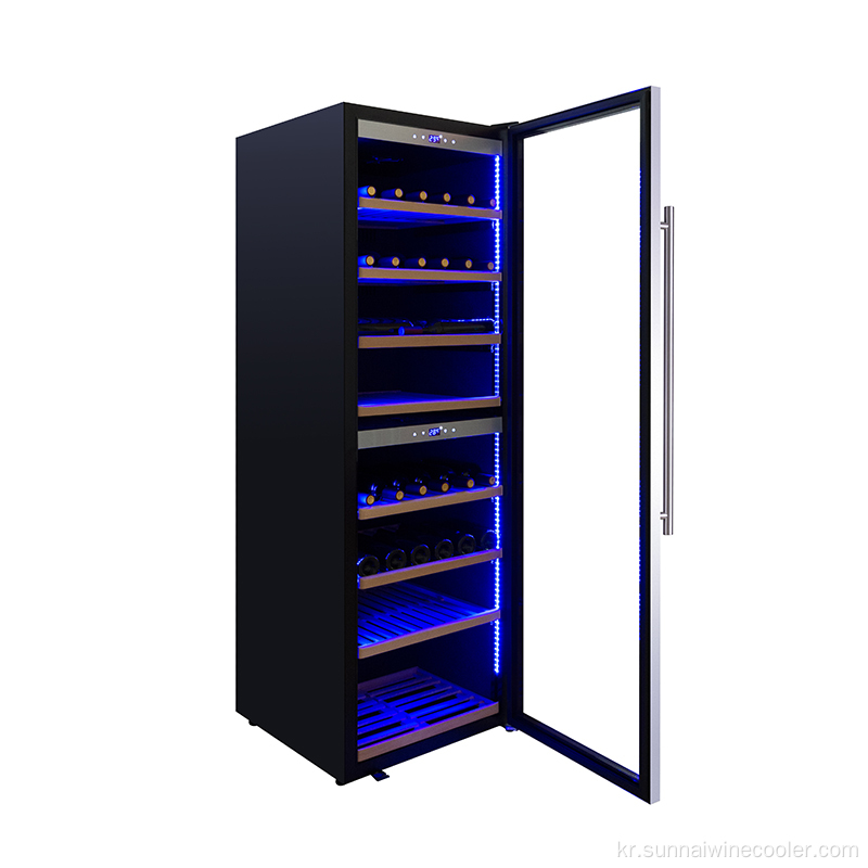 키 큰 와인 냉장고 압축기 냉장 와인 쿨러