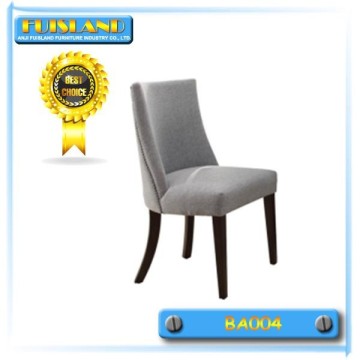 Grey elegant leather or fabric dining chair living room chair