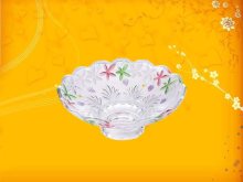 Custom Logo Printing Decorative Glass Plates / Glass Dinnerware Plate