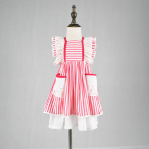Dollcake remake girls pink stripe spring dress