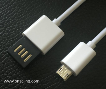 Double-side USB to Double-side Micro USB Cable