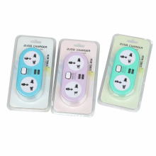 Universal USB Wall Socket with Extension and Power Strip - BS Plug