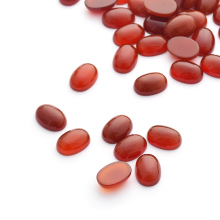 Red agate oval flatback cabochon for jewelry making
