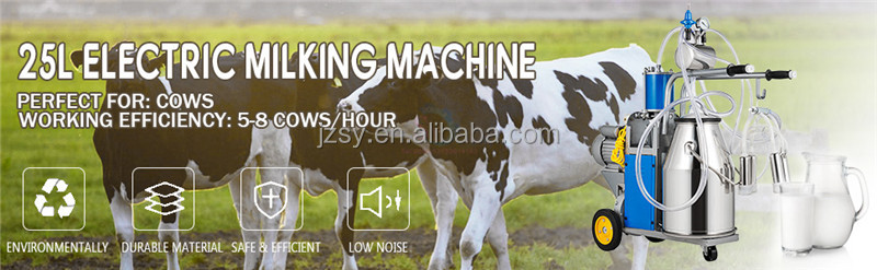 Wholesale Price Vacuum Double barrel Cow Milking Machine 50L Milk Extruding Machine For 4 Goat