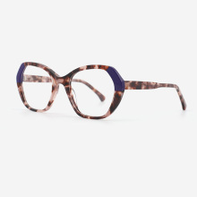 Rectangle and irregular Laminated Acetate Women's Optical Frames 23A3042