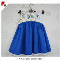 wholesale blue printed girls cotton dresses