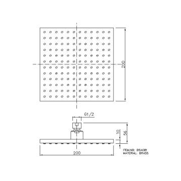 10MM tjockt mässing duschhuvud