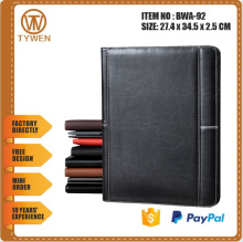 BWA-92 Expanding file folder/zipper closure business portfolio with card holders