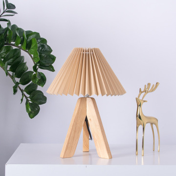 LEDER Schlafzimmerlampe aus Holz braun