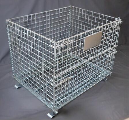 Large stackable steel storage container cage for sale