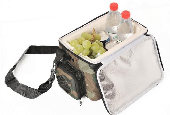 5L black picnic fridge bag car cooler warmer box