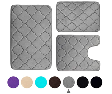 Memory Foam Bath Rug 3 PCS Set