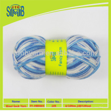 superior quality sock yarn fancy 100% wool yarn for knitting socks colorful yarn