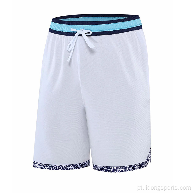 Verão masculino de basquete de moda shorts de ginástica respirável